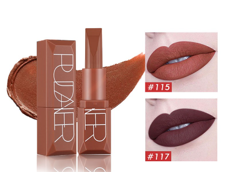 Pudaier Matte Long Lasting Moisturizer Nude Lipstick 5 Colors