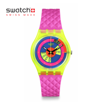Swatch Gent Swatch Shades of Neon SO28J700 Yellow Silicon Strap Watch