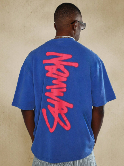 SUMWON Regular Fit Tee With Graffiti Print