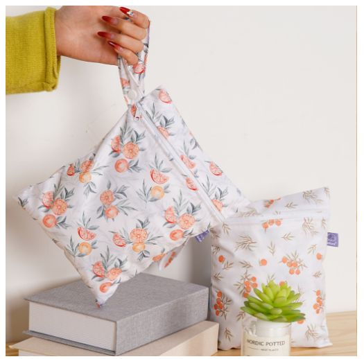 Elinfant 2 Pcs-Set Mini Eco-friendly Portable Waterproof Snack Bag Washable Reusable Baby Diaper Bag D020