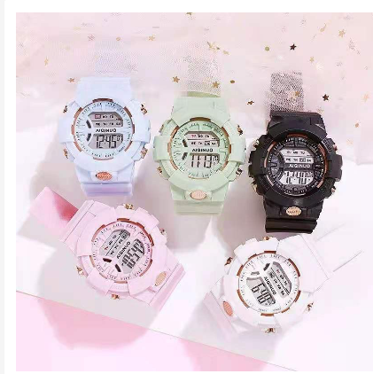 Macaron Color Waterproof Men's Women's Unisex Student Sport Watch