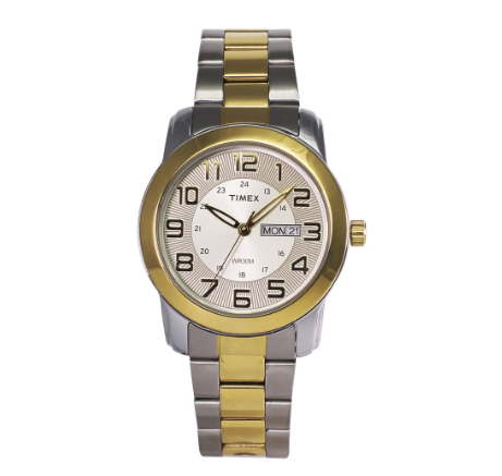 Timex G15 Series Two Tone Gold Silver Stainless Analog Quartz Watch For Men TWEG1538E CLASSICS
