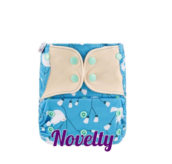 Booldeet Posh Cloth Diaper Newest Prints with 4-Layer Contoured Microfiber Insert S18
