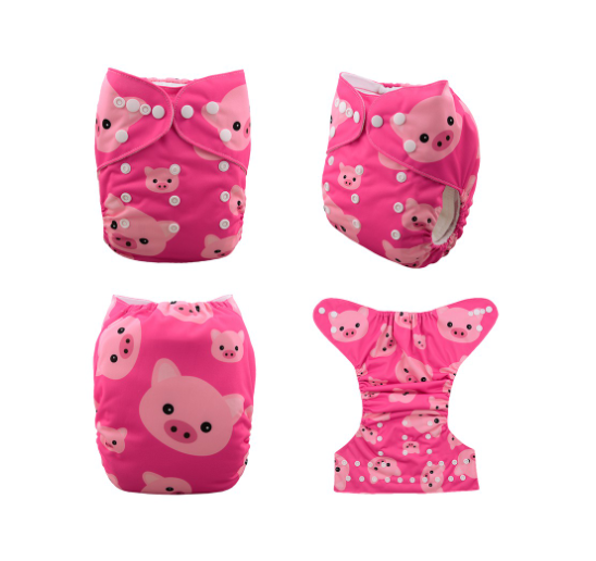 Alva Baby Cloth Diapers Washable Reusable Real Cloth Pocket Nappy Diaper Only No Insert For 3-15kg 6.6-33.1Ibs Baby And Newborn D27