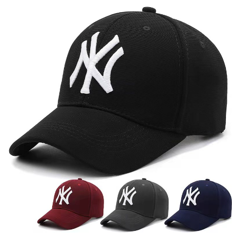 Adjustable Strap Stair Cloth Baseball Cap Printed Leather Design And Metal Buckle Lock