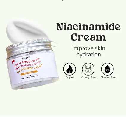RRAW Skin Care 5Percent Niacinamide Cream Acid Vitamin B5 Vitamin C Retinol Alpha Hydroxy Oil Serum AHA Moisturizer Brightener