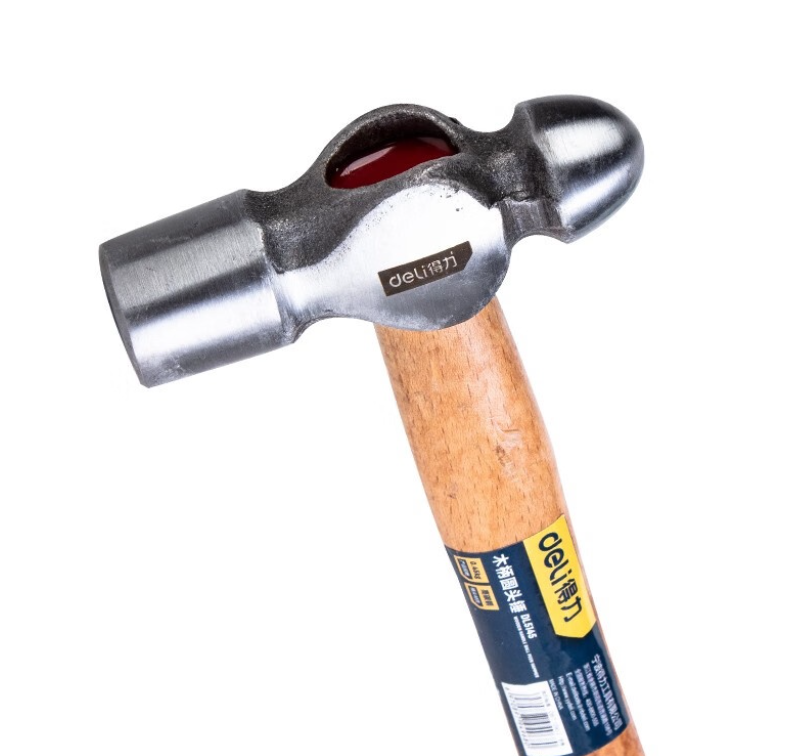 Heavy Duty Round Head Hammer High Carbon Steel Hammer With Wooden Handle