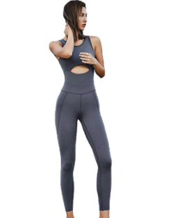 Women Seamless Yoga Bodysuit One-piece Yoga Sets Women Sleeveless Gym Clothing Yoga Set with Padded Back Hollow Sports Tights