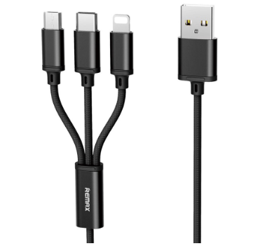 Remax RC-131th 2.8Acharging cable 3 in 1 charger fast charging cable micro usb cord type c cord fast charger
