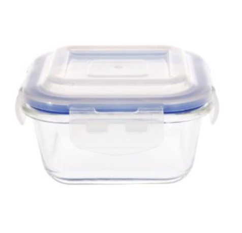 Landmark Fe-320 Masflex Borosilicate Square Glass Food Container With Pp Lid 320Ml