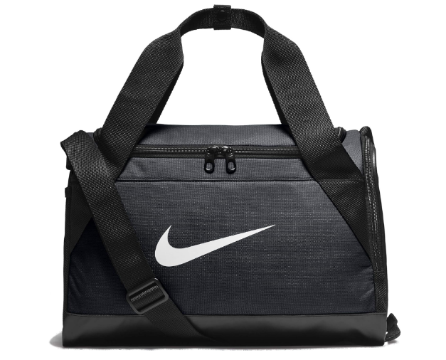 NIKE Brasilia Training Duffel Bag, Black/Black/White, X-Small
