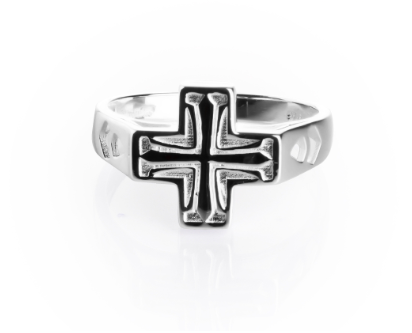 Unisilver 925 Plain Cross Men's Ring