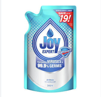 Joy Dishwashing Liquid Antibac Safeguard Refill 345mL