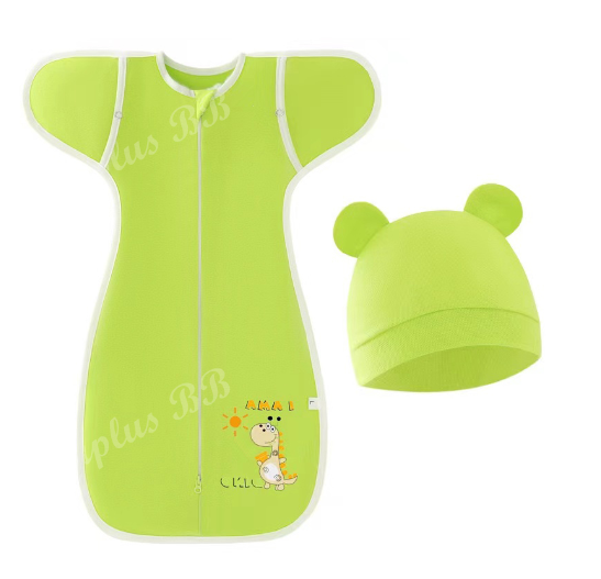 Muslim Swaddle Blanket Hat Set Swaddle Bedding Wrap Blanket Baby Swaddling Newborn Baby Swaddle D17