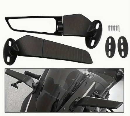 1set Motorcycle Modified Universal Fixed Wind Wing Rearview MirrorSpoiler For Kawasaki For Yamaha For Honda For Ducati