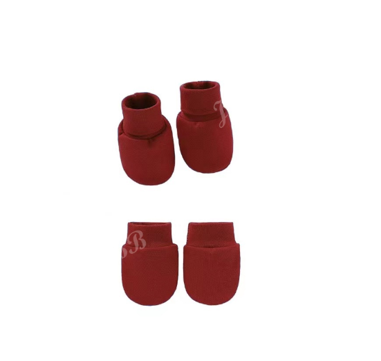 Baby Mittens and Booties Set Newborn Infant Cotton Mitten Set M30