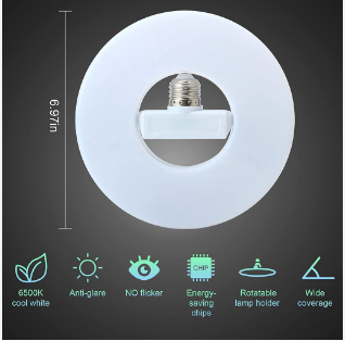 UFO LED Light Bulb, 3600LM 6500K Flat LED Light Bulb, 50W LED Ceiling Light Bulb Easy-Installation