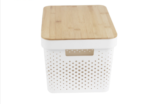 NEST DESIGN LAB Storage Container w/ Bamboo Lid 18 L 35.5x26.5x 22.2cm