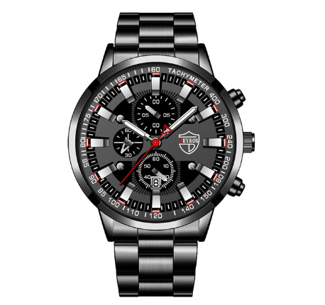 Full Steel Men's Military Sport Waterproof Watch Quartz Business Men Wristwatch Casual Black Men Watch for Men Relo for Men 12