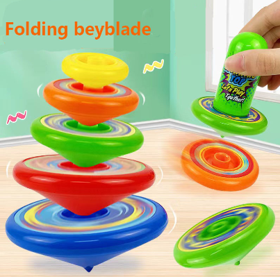 Fun Folding Music Rotating Bey Blade Children's Decompression Overlay Top Toy