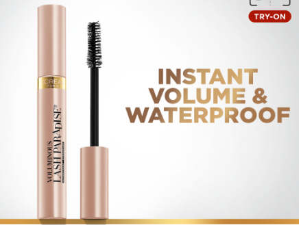 LOreal Paris Voluminous Lash Paradise Mascara (7.6mL) - Instant Volume, Waterproof, Thickening