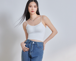 Lovito Women Elegant Plain Basic Tank Top L65ED044 Grey/White/Black