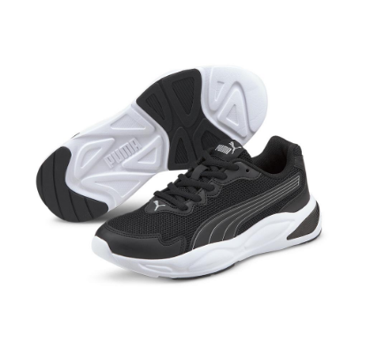 PUMA Unisex 90s Runner Nu Wave Youth Shoes (Black)
