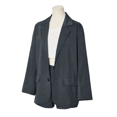 Lovito Women Casual Plain Pocket Shorts Sets L71ED126 (Sets)