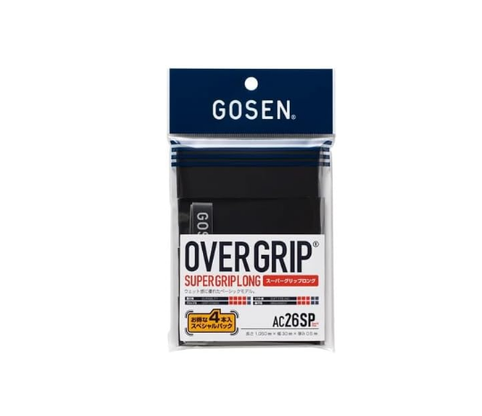 GOSEN Tennis Grip Tape Super Grip Long 4 Pack [Made in Japan] AC26SP