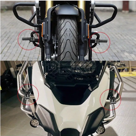 Motorcycle Spotlight Expansion Bracket, Mudguard Front Bumper Shock Absorption Modification Fixed Pipe Clamp, Shock Absorption Accessory