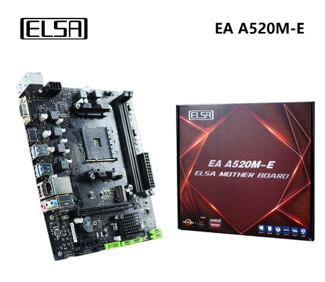 ELSA A520M-E Mother Board Supports 3rd generation Ryzen 5000 Series Processors DDR4 RAM