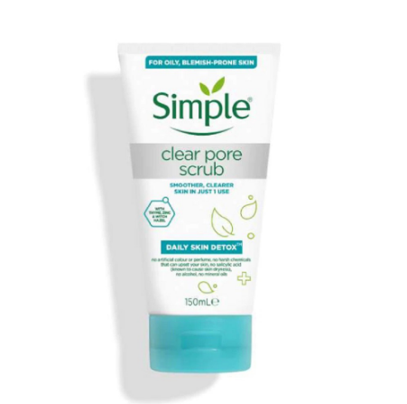Simple Clear Pore Scrub Daily Skin Detox 150ml
