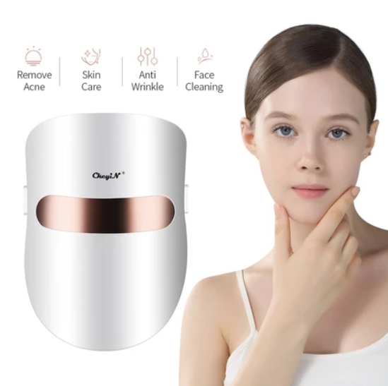 CkeyiN Led Mask with Blue Orange Red Light Therapy Pdt Led Face Mask Mr541