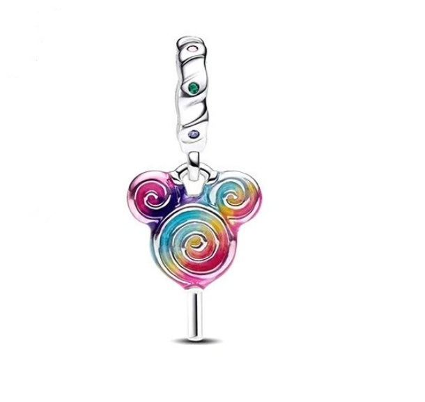 Clover Sea Turtle Cherry Charms 925 Silver Bracelet Accessories Lovers Diamond Inlaid Beads 0025