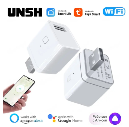 Tuya Smart WiFi Micro USB Adaptor Switch 5V Mini UTuya Smart WiFi Micro USB Adaptor Switch 5V MinTuya Smart WiFi Micro USB Adaptor Switch 5V Mini USB Power Adaptor Smart Life Control Works with Alexa 