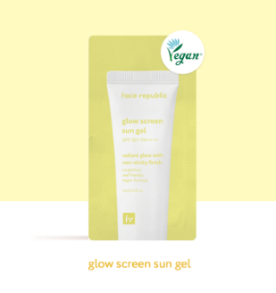 Face Republic Glow Screen Sun Gel SPF50+ PA++++ 2mL [Non-sticky, Weightless / Niacinamide] Vegan