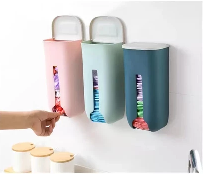 Plastic organizer storage box with lid garbage bag dispense container storage basket organizer