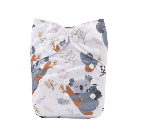 Alva Baby Cloth Diapers Washable Reusable Real Cloth Pocket Nappy Diaper Only No Insert For 3-15kg 6.6-33.1Ibs Baby And Newborn D47