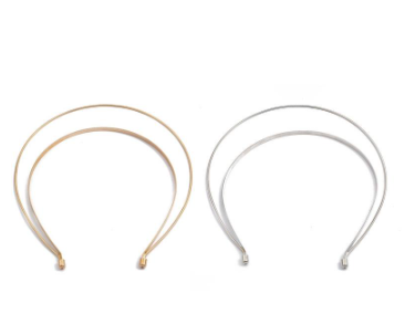 Cozy Women Metal Headbands Gold Silver Colors Hairband Head Bands Double Layered