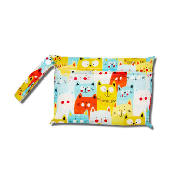 Waterproof Reusable Baby Diaper Bags Cartoon Print Wet Dry Nappy Zipper Handbag Stroller Carry Pack Outdoor Storage DB5