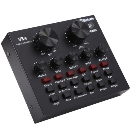 Original Meet V8 Audio USB Headset Microphone Webcast Live Sound Card