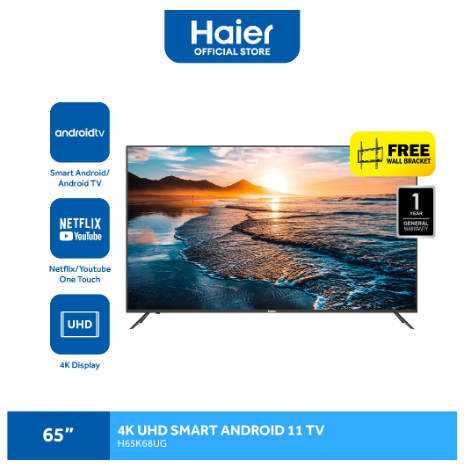 Haier H65K68UG 65 Inch 4K UHD Smart Android 11 TV