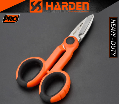 Harden 660625 138mm Electrical Scissors (Professional) Stainless Steel Multipurpose Fiber Optic