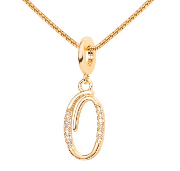 Lisa 18k Gold Plated Necklace Letter Pendant Fashion Accessories Necklace Women O