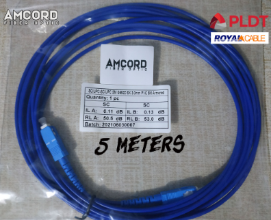 ARMORED Converge/ PLDT Fiber Optic Patch Cord/Cable 5 meters Anti-Rodent