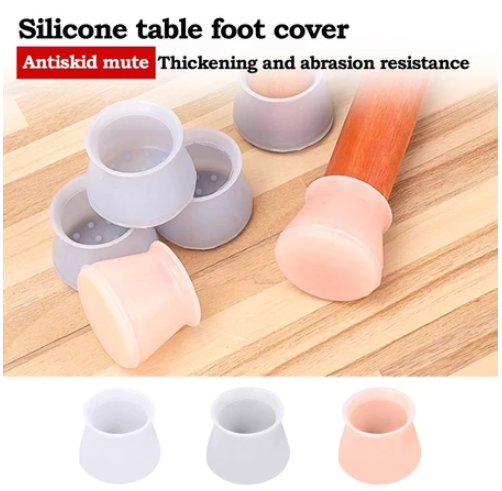 4pcsSilicone Chair Leg Caps Feet Furniture Pads Table Covers Floor Protectors