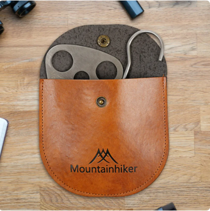 Camping Tripod Hanging Pot Bracket with Leather Storage Bag BBQ Rack Hanger Length Adjustable Chain Tripod Ring For Camp Picnic