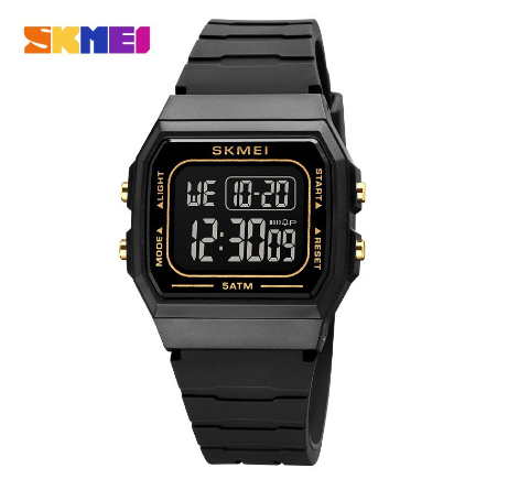 Skmei Women Digital Watch 1683 GOLDEN BLACK