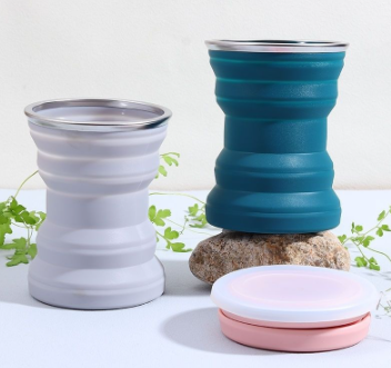Foldable Mug Portable Water Cups Travel Camping Soft Silicone Water Cup Outdoor Heat Resistant