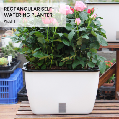 Modern Garden Indoor Outdoor Windowsill Plants Flower Plastic Self Watering Planter Pot